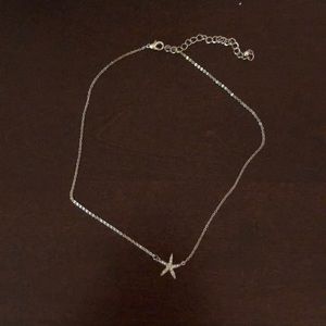 Diamond starfish necklace